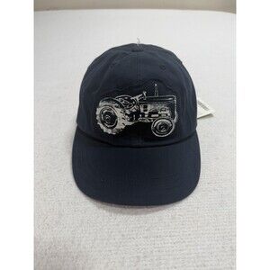 Gymboree Kids Navy Tractor Patch Baseball Cap Hat Size 8+ NWT